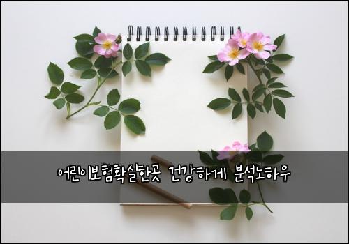 어린이보험확실한곳 건강하게 분석노하우