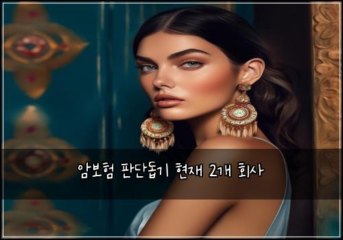 암보험 판단돕기  현재 2개 회사
