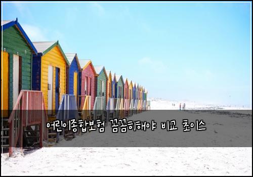 어린이종합보험 꼼꼼히해야  비교 초이스