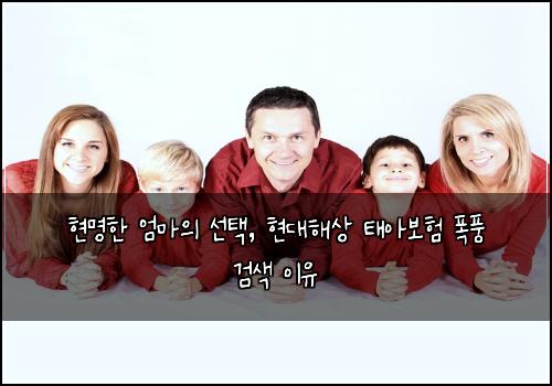 현명한 엄마의 선택, 현대해상 태아보험 폭풍 검색 이유