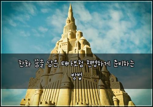 한화 꿈을 담은 태아보험 현명하게 준비하는 방법
