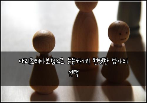 매리츠태아보험으로 든든하게! 현명한 엄마의 선택