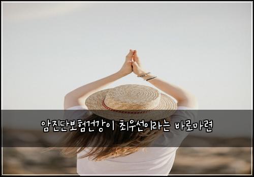 μμ§λ¨λ³΄ν건κ°μ΄ μ΅μ°μ μ΄λΌλ λ°λ‘λ§λ ¨