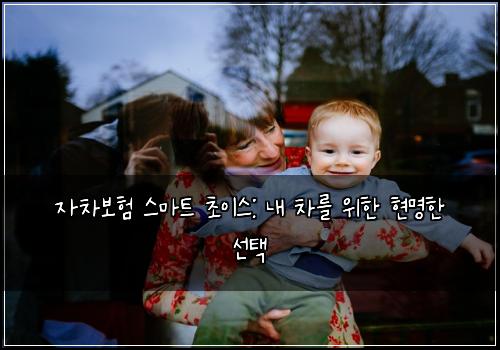  자차보험 스마트 초이스: 내 차를 위한 현명한 선택