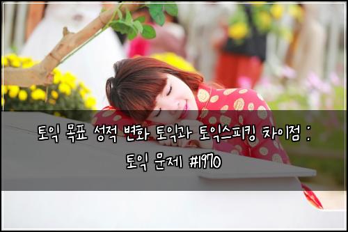 토익 목표 성적 변화 토익과 토익스피킹 차이점 : 토익 문제 #1970