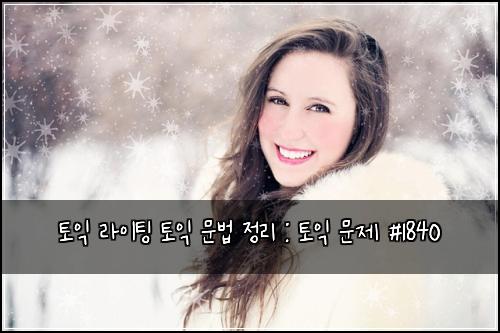 토익 라이팅 토익 문법 정리 : 토익 문제 #1840