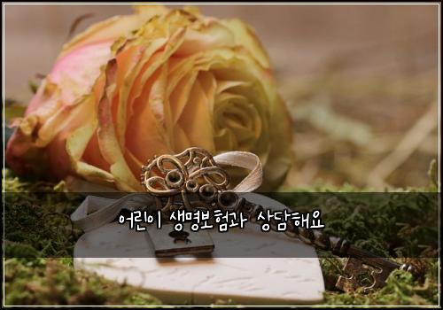 어린이 생명보험과 상담해요