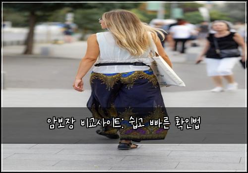 암보장 비교사이트: 쉽고 빠른 확인법