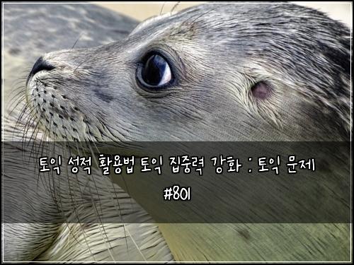 토익 성적 활용법 토익 집중력 강화 : 토익 문제 #801