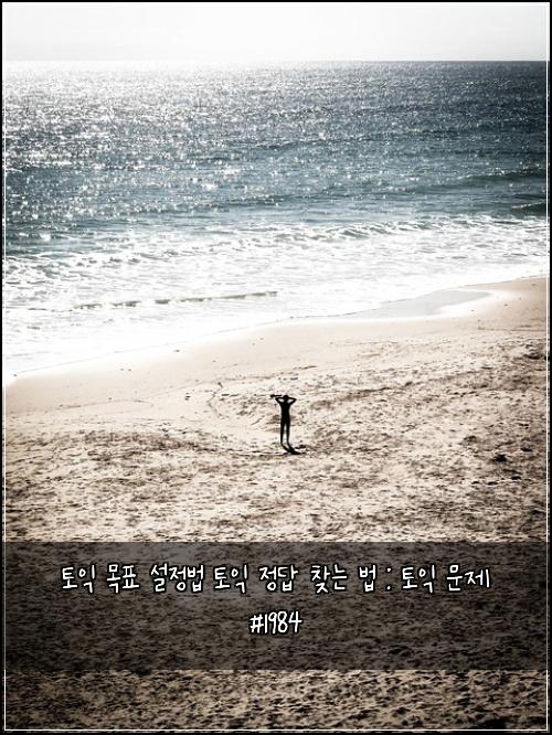 토익 목표 설정법 토익 정답 찾는 법 : 토익 문제 #1984