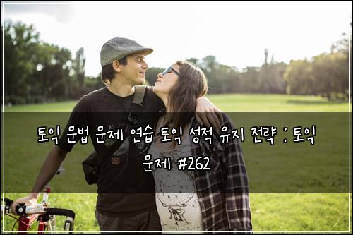토익 문법 문제 연습 토익 성적 유지 전략 : 토익 문제 #262