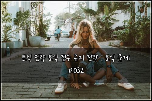 토익 전략 토익 점수 유지 전략 : 토익 문제 #1032