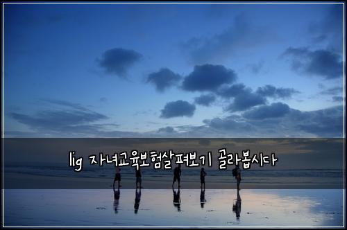lig 자녀교육보험살펴보기 골라봅시다
