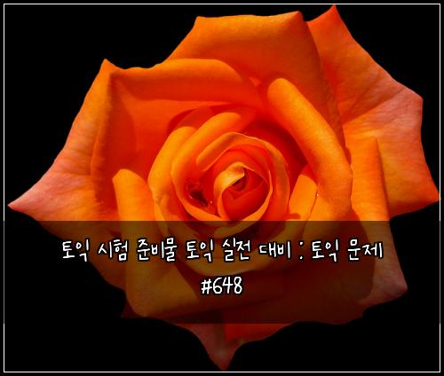 토익 시험 준비물 토익 실전 대비 : 토익 문제 #648