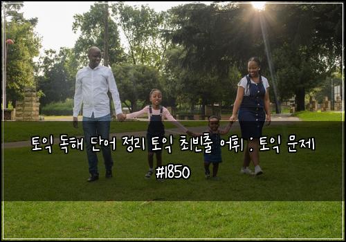 토익 독해 단어 정리 토익 최빈출 어휘 : 토익 문제 #1850