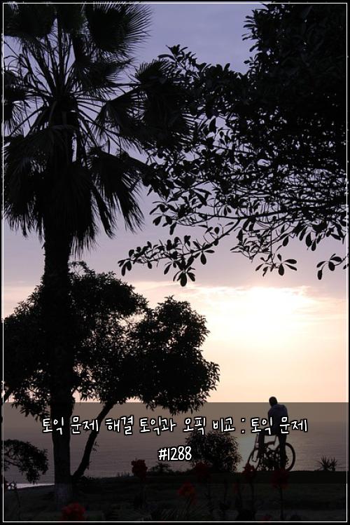 토익 문제 해결 토익과 오픽 비교 : 토익 문제 #1288
