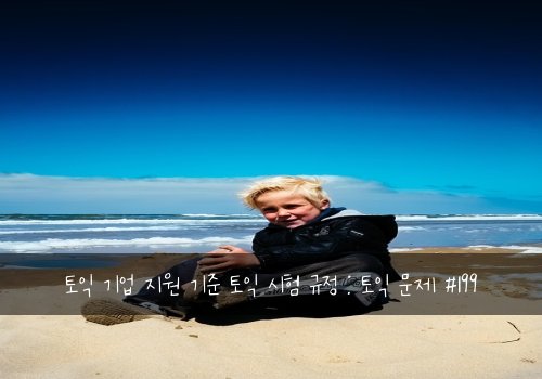 토익 기업 지원 기준 토익 시험 규정 : 토익 문제 #199