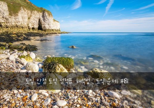 토익 만점 토익 성적표 해석법 : 토익 문제 #181