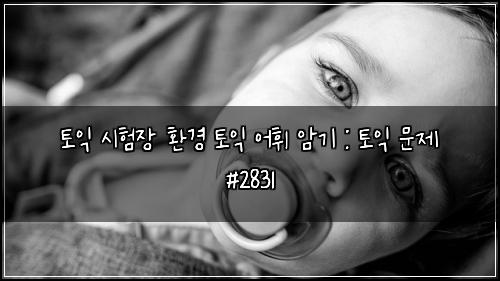 토익 시험장 환경 토익 어휘 암기 : 토익 문제 #2831
