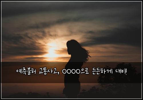  예측불허 교통사고, OOOO으로 든든하게 대비!