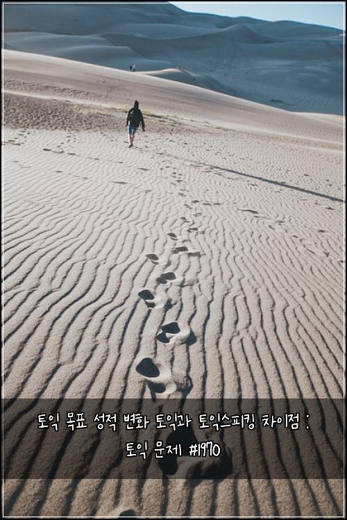 토익 목표 성적 변화 토익과 토익스피킹 차이점 : 토익 문제 #1970