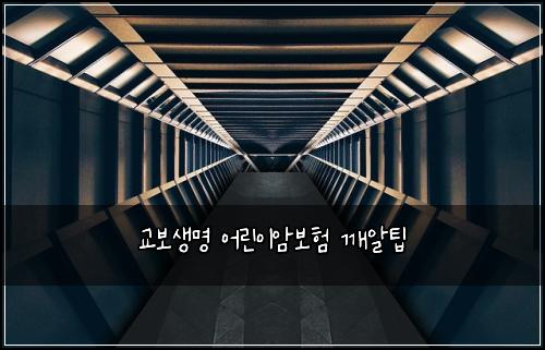 교보생명 어린이암보험 깨알팁 