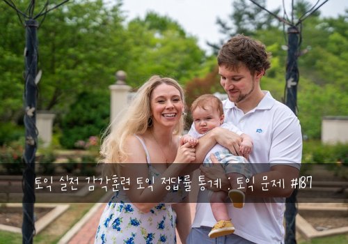 토익 실전 감각훈련 토익 정답률 통계 : 토익 문제 #187