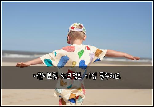 어린이보험 체크정보  가입 필수체크