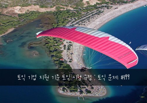 토익 기업 지원 기준 토익 시험 규정 : 토익 문제 #199