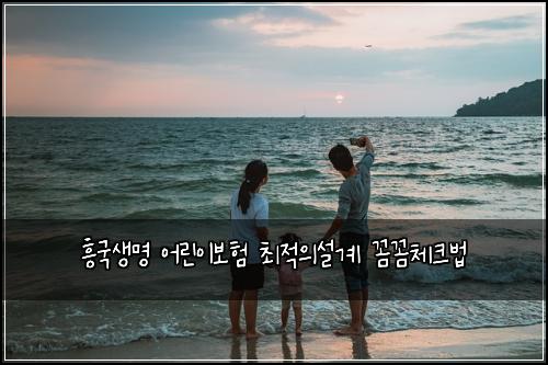 흥국생명 어린이보험 최적의설계  꼼꼼체크법