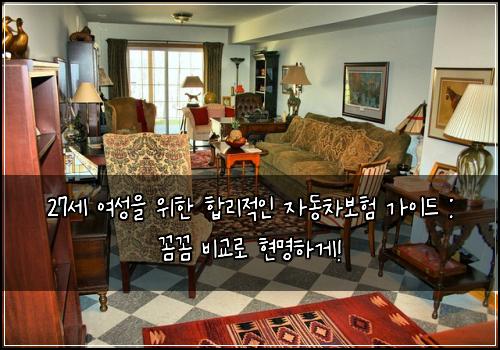 27세 여성을 위한 합리적인 자동차보험 가이드 : 꼼꼼 비교로 현명하게!