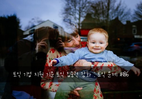 토익 기업 지원 기준 토익 집중력 강화 : 토익 문제 #186