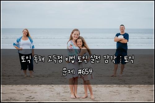 토익 독해 고득점 비법 토익 실전 감각 : 토익 문제 #654