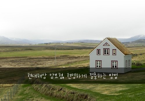 현대해상 암보험, 현명하게 절충하는 방법