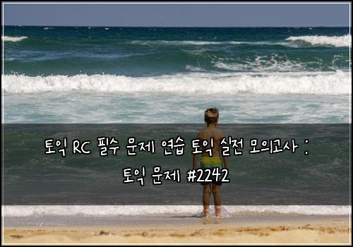 토익 RC 필수 문제 연습 토익 실전 모의고사 : 토익 문제 #2242