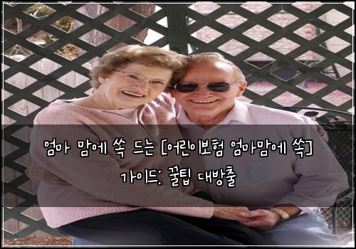  엄마 맘에 쏙 드는 [어린이보험 엄마맘에 쏙] 가이드: 꿀팁 대방출