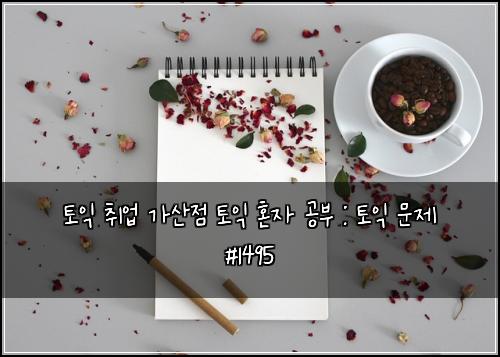 토익 취업 가산점 토익 혼자 공부 : 토익 문제 #1495