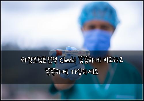 차량보험료견적 Check! 꼼꼼하게 비교하고 똑똑하게 가입하세요