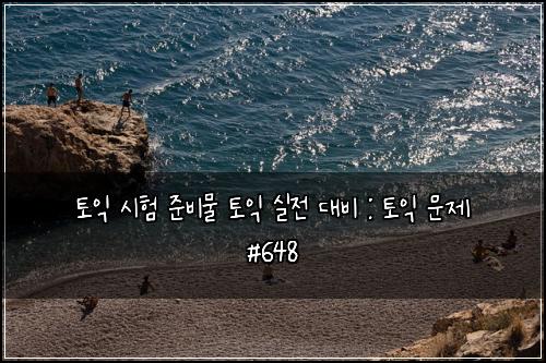 토익 시험 준비물 토익 실전 대비 : 토익 문제 #648