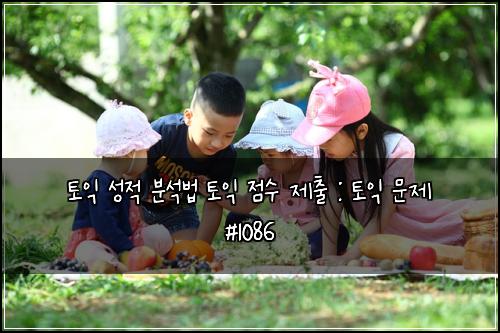 토익 성적 분석법 토익 점수 제출 : 토익 문제 #1086