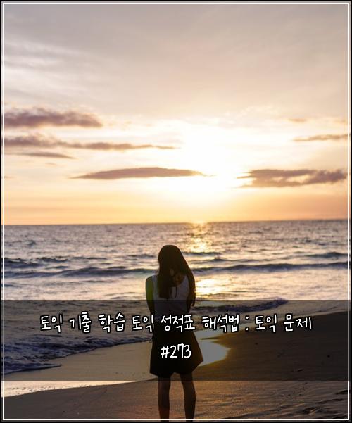 토익 기출 학습 토익 성적표 해석법 : 토익 문제 #273