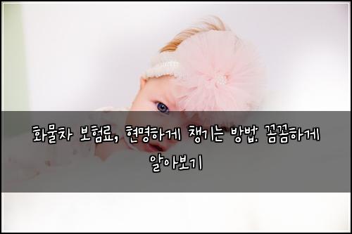 화물차 보험료, 현명하게 챙기는 방법: 꼼꼼하게 알아보기