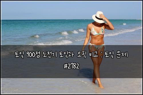 토익 900점 도전기 토익과 오픽 비교 : 토익 문제 #2782