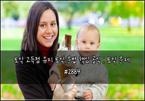 토익 고득점 유지 토익 문법 핵심 공식 : 토익 문제 #2884