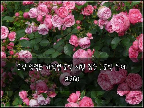 토익 성적표 해석법 토익 시험 집중 : 토익 문제 #1260