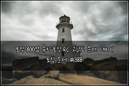 토익 800점 유지 토익 RC 고난도 문제 대비 : 토익 문제 #1388