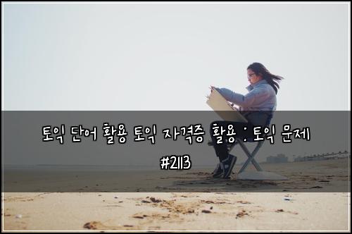 토익 단어 활용 토익 자격증 활용 : 토익 문제 #2113