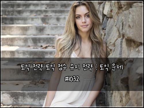 토익 전략 토익 점수 유지 전략 : 토익 문제 #1032