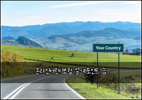 온라인어린이보험 설계포인트  늠