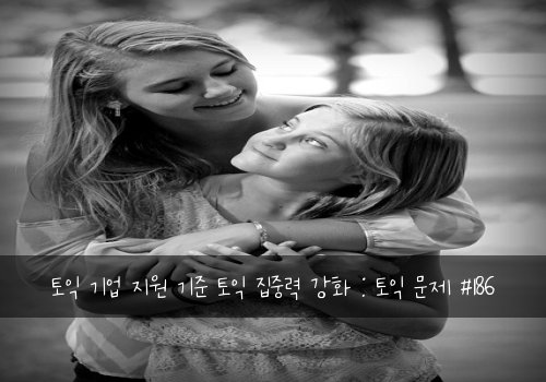 토익 기업 지원 기준 토익 집중력 강화 : 토익 문제 #186